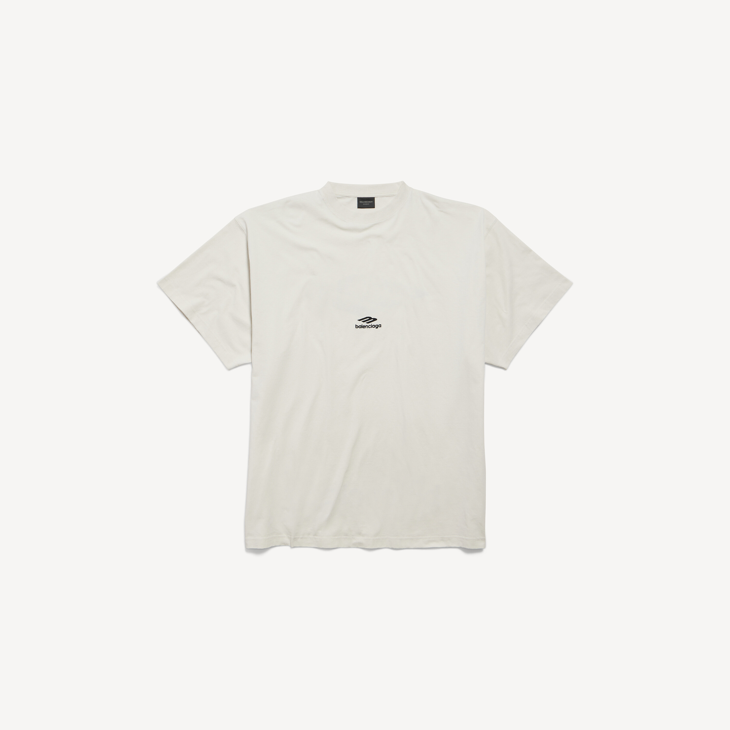 Men's 3b Sports Icon Oversized T-shirt in Chalky White/black