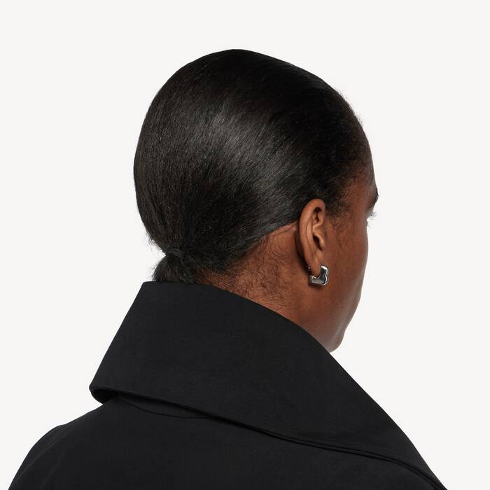 B Block Earrings in Shiny Silver | Balenciaga United Kingdom EN - Image 2