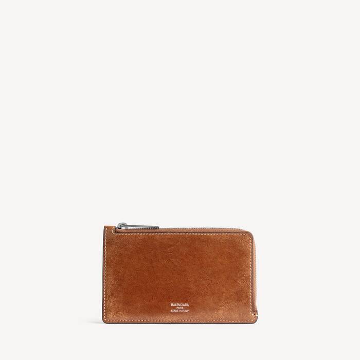 Women's Envelope Long Coin And Card Holder in Tan Cowboy - Women | Balenciaga Canada EN - Image 1