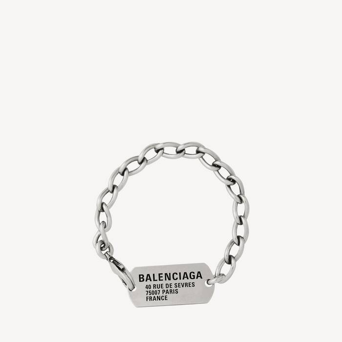Pulseira Tags  para Ele em Prateado Antigo - Ele | Balenciaga Brasil PT - Image 1