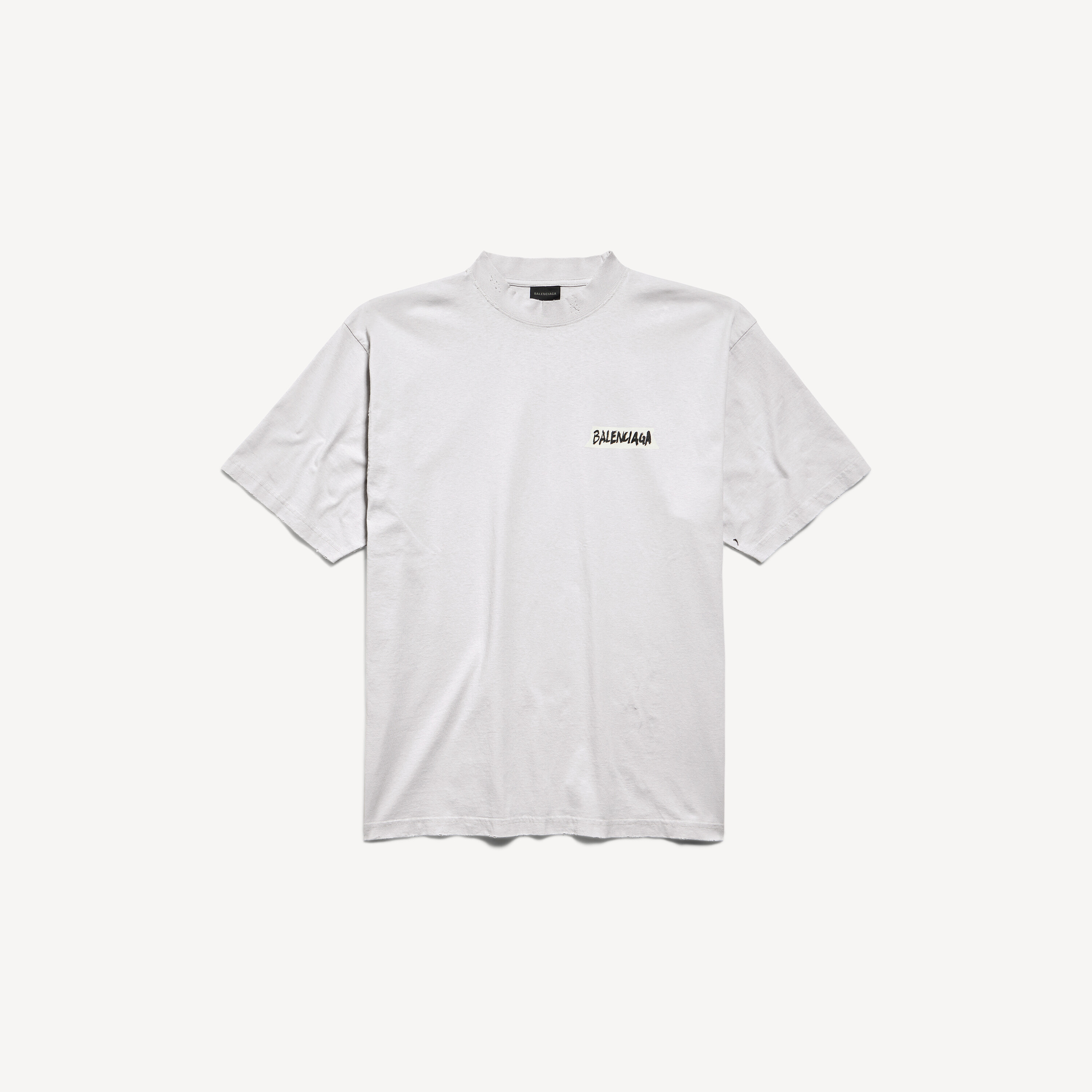 Men's Masking Tape T-shirt Medium Fit in Dirty White | Balenciaga US