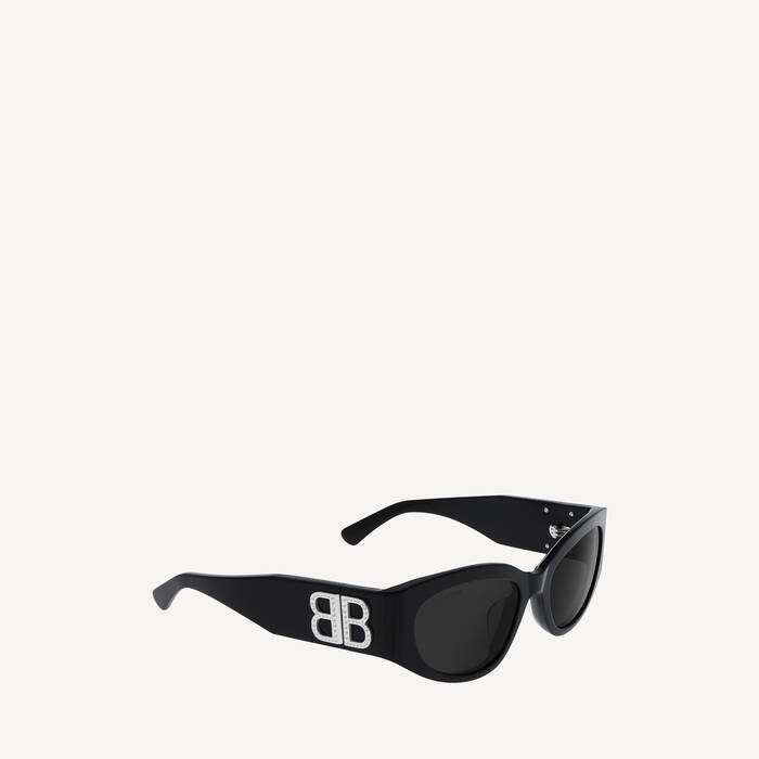 Women's Bossy Round Af Sunglasses in Black - Women | Balenciaga United States EN - Image 2