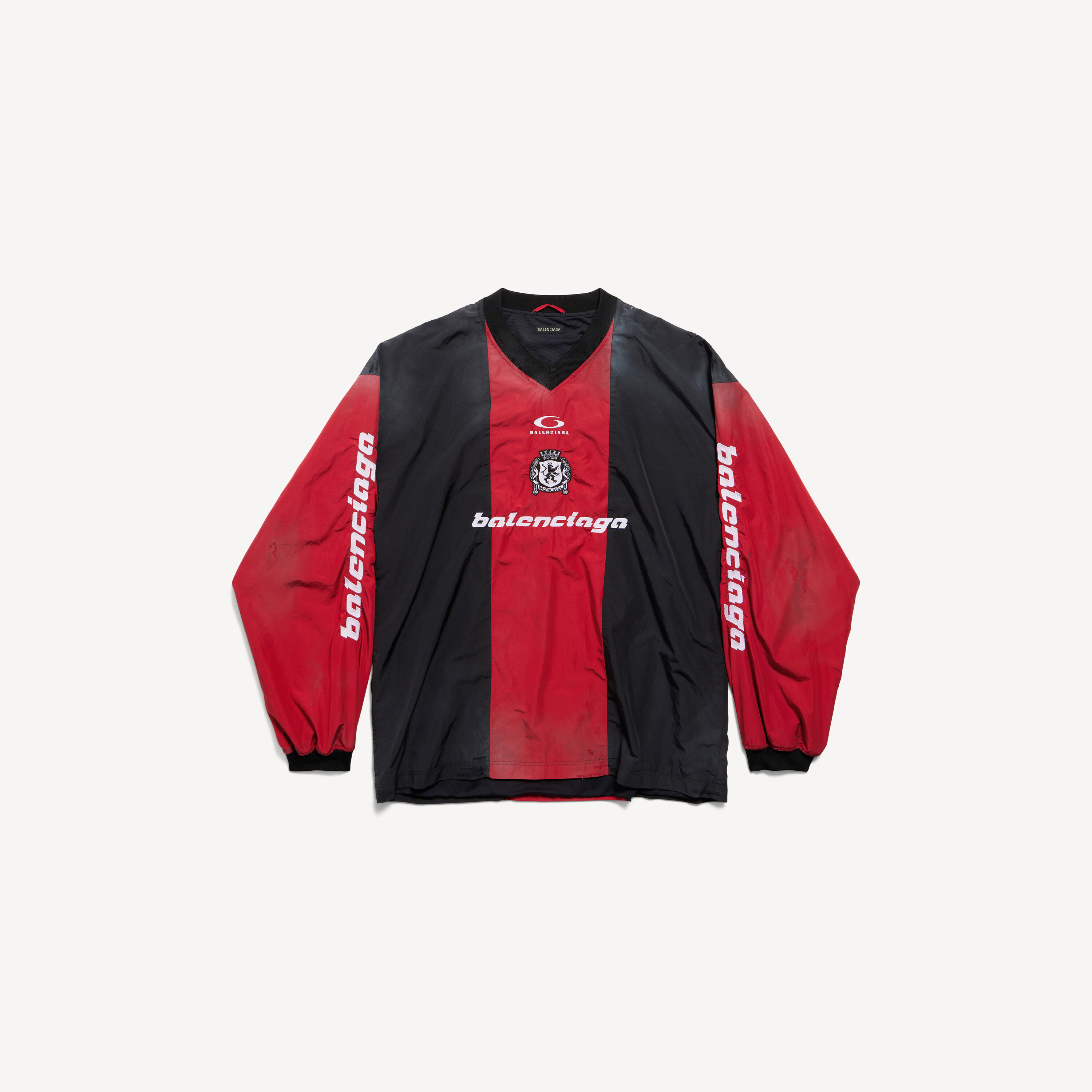Men's Outerwear Long Sleeve Top in Lipstick Red/black | Balenciaga ZW