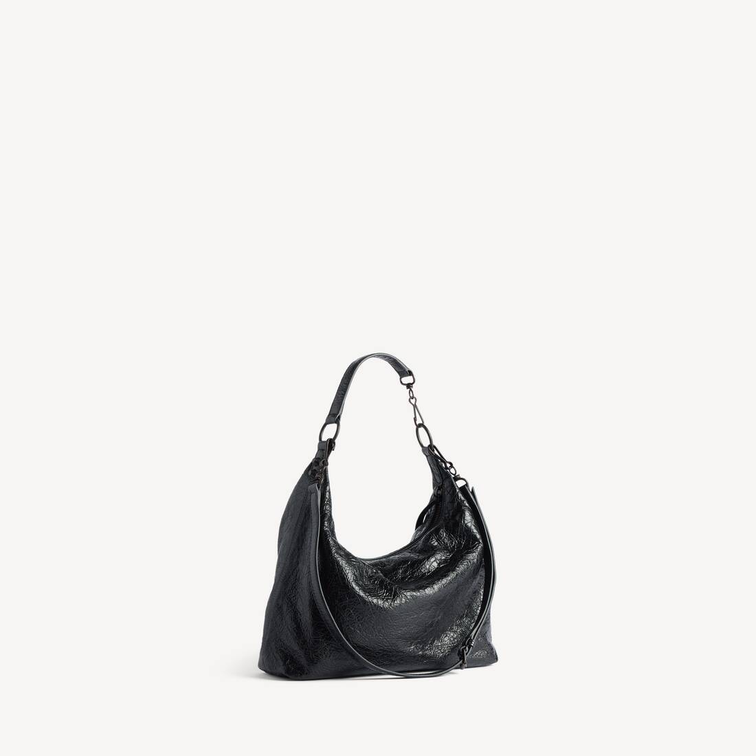 Sac Hobo Le City Petit pour Femme en Noir | Balenciaga France FR - Image 3