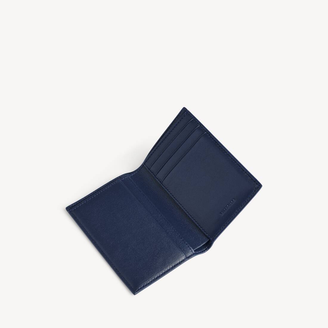 Portefeuille Vertical &Agrave; Deux Volets Cash pour Homme en Bleu Marine/bordeaux | Balenciaga France FR - Image 3