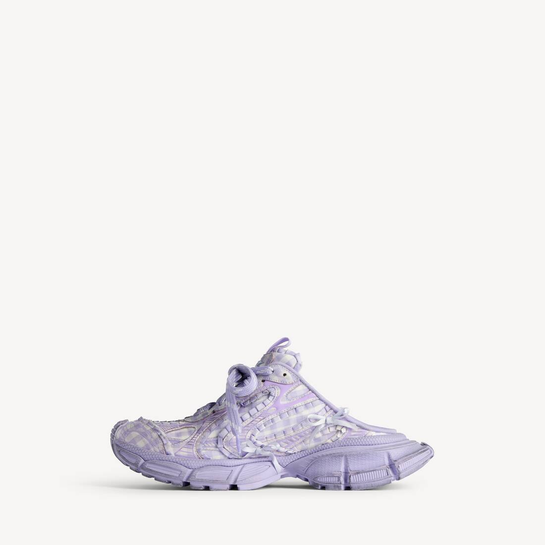 Women's 3xl Check Mule in Lilac | Balenciaga Italy EN - Image 2