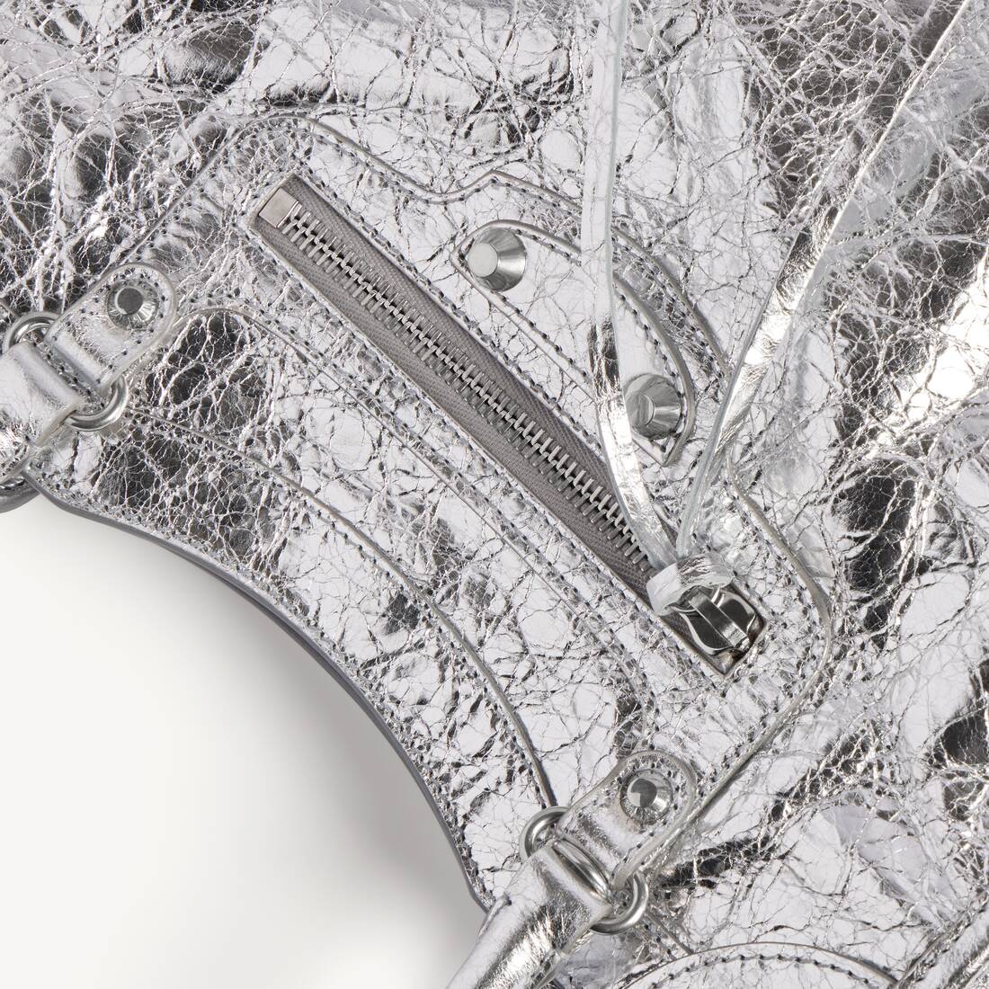 Women's Le City Tote Bag Mini in Silver | Balenciaga Netherlands EN - Image 6