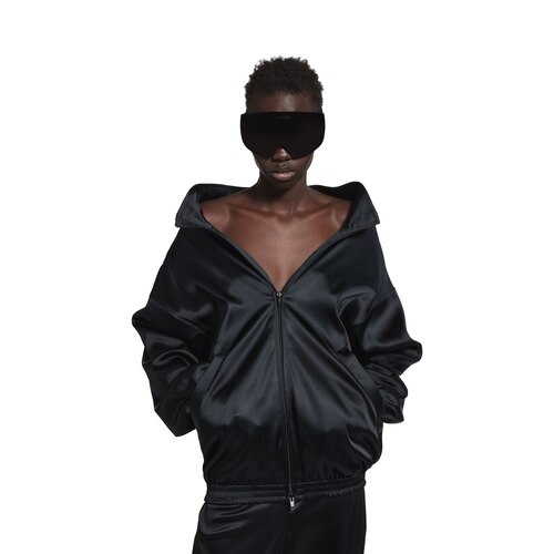 off-shoulder tracksuit jacket