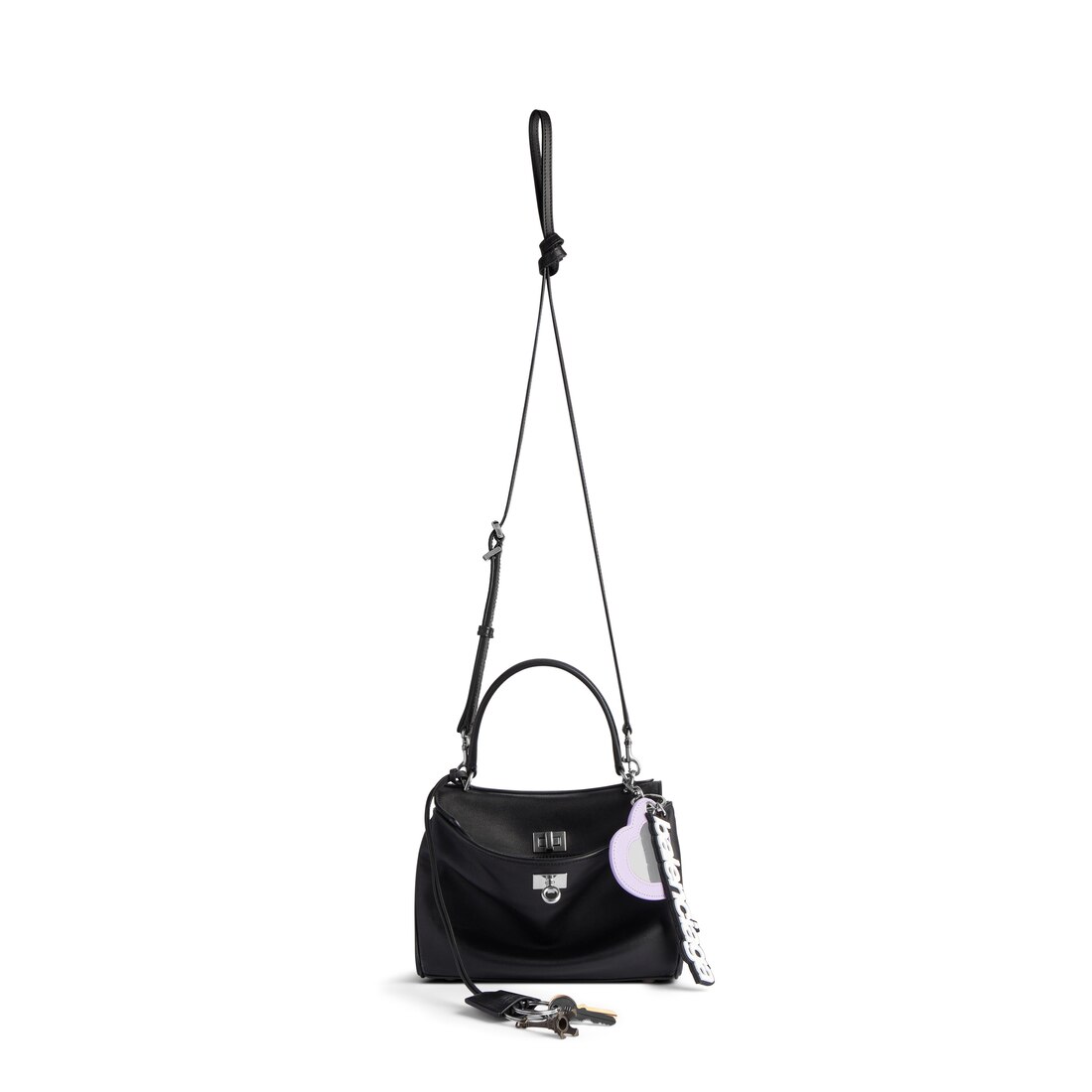 Women's Rodeo Handbag Mini With Charms in Black | Balenciaga US