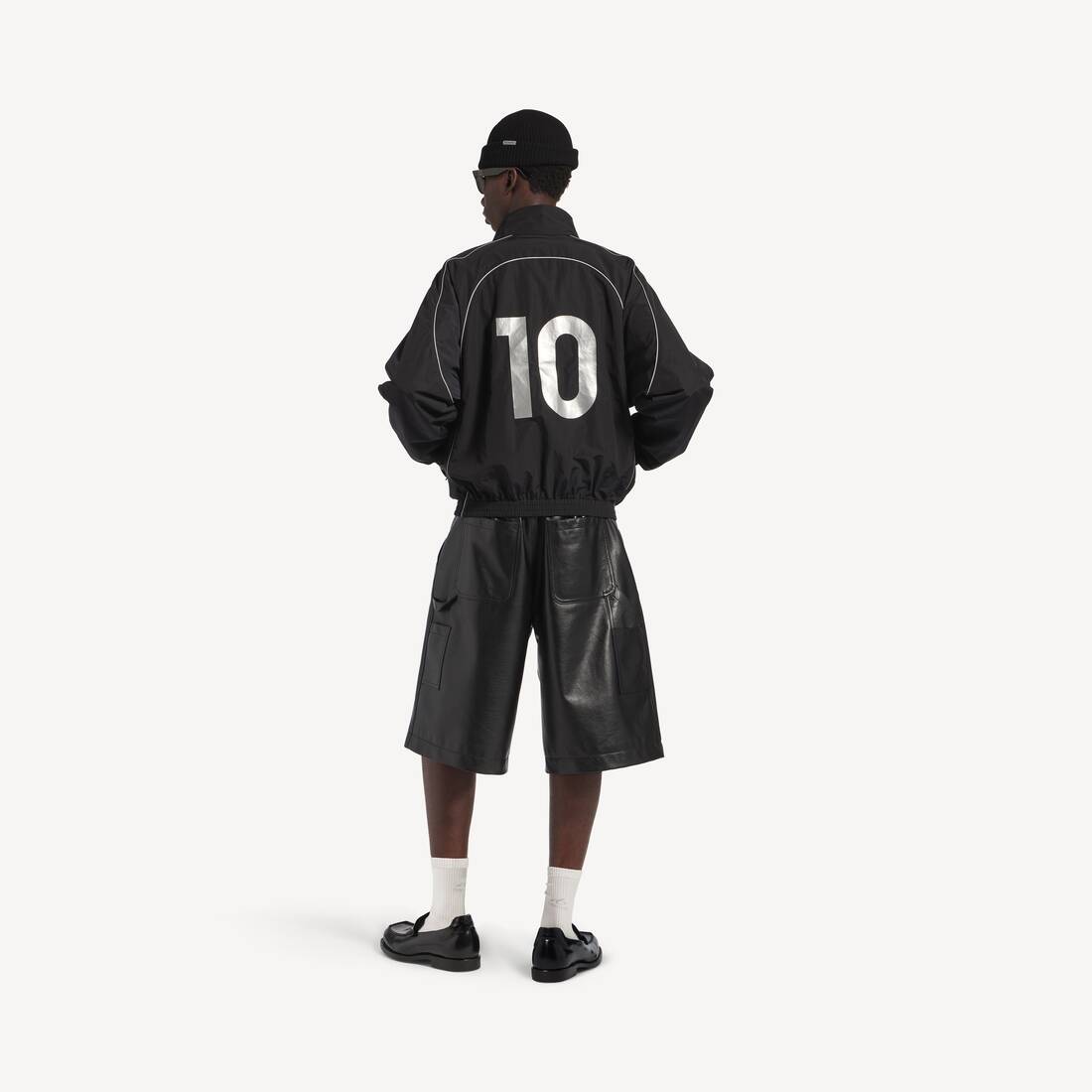 Men's Soccer Tracksuit Jacket in Black | Balenciaga United Kingdom EN - Image 4