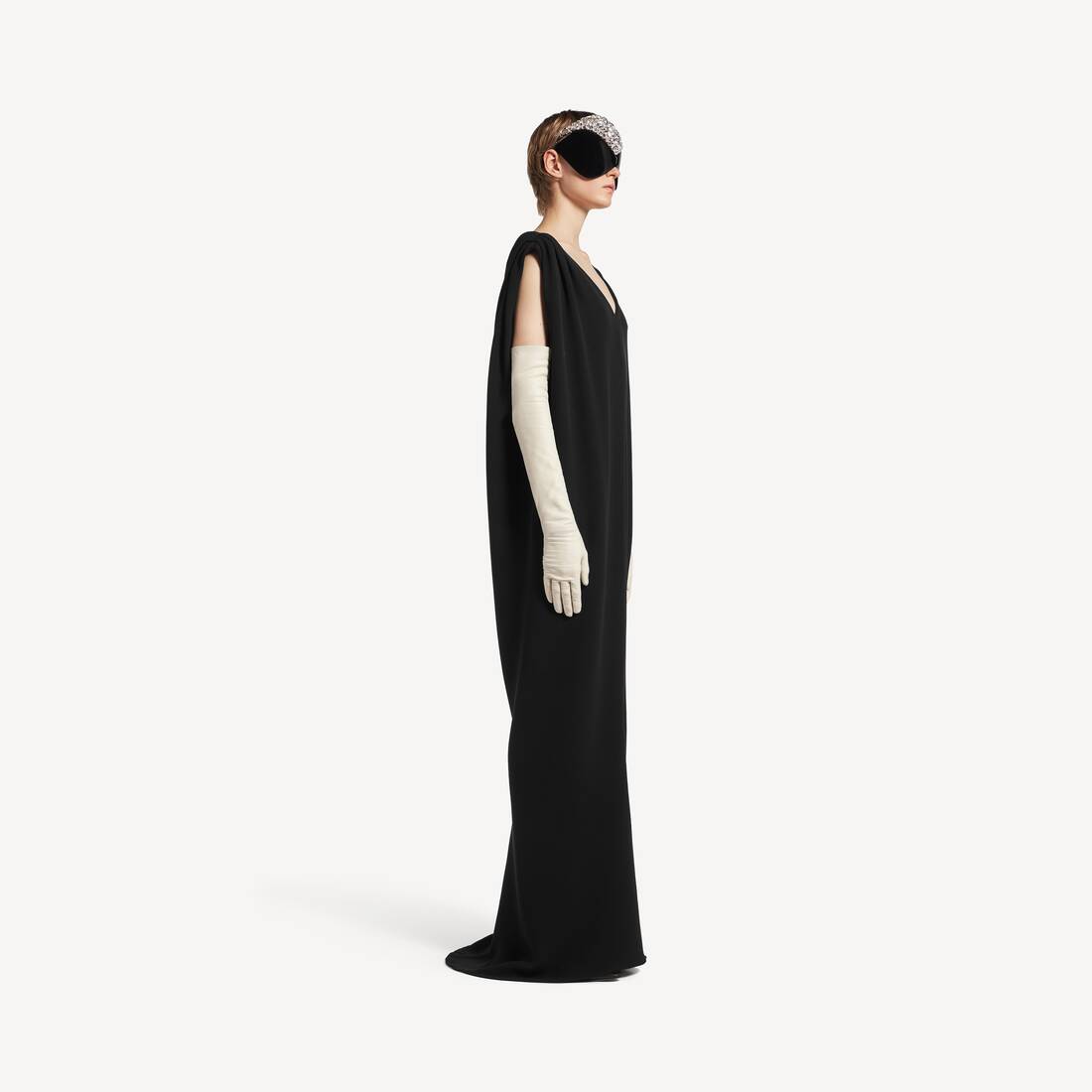 Women's Long Sack Dress in Black | Balenciaga United States EN - Image 3