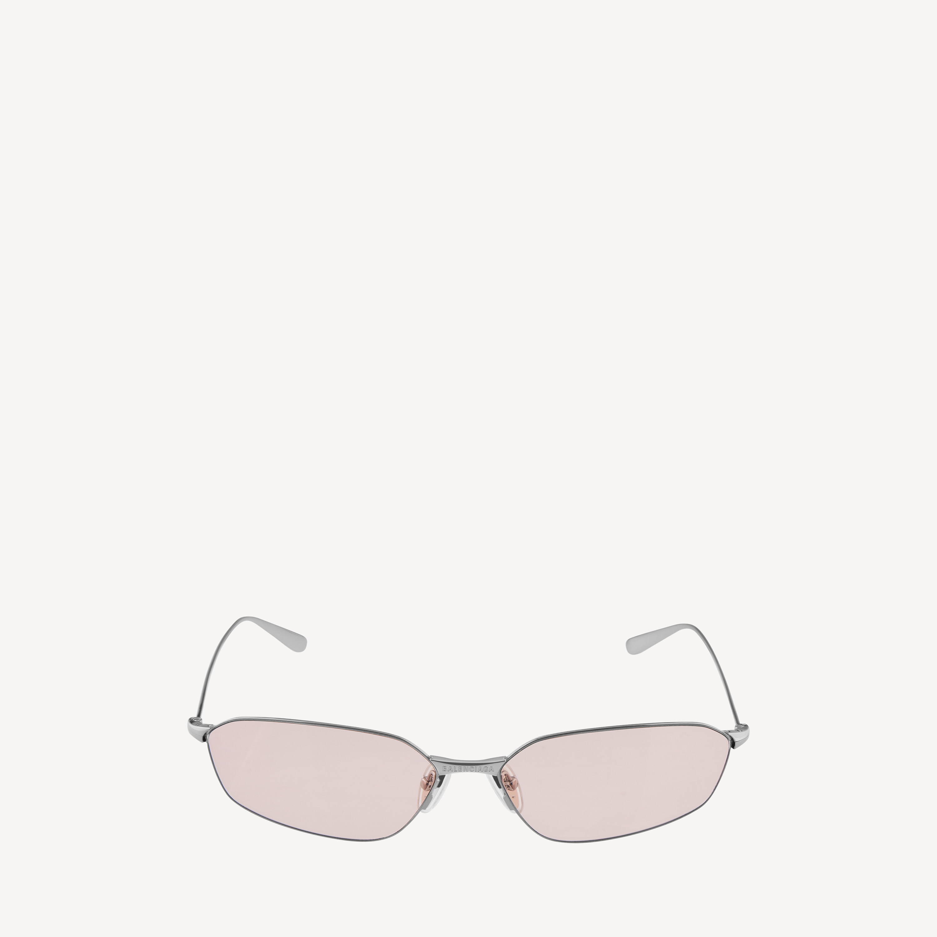 Invisible 2.0 Oval Sunglasses in Light Silver | Balenciaga JP