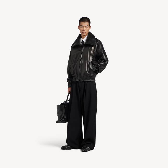 Men's Relaxed Curve Pants in Black - Men | Balenciaga Canada EN - Image 1