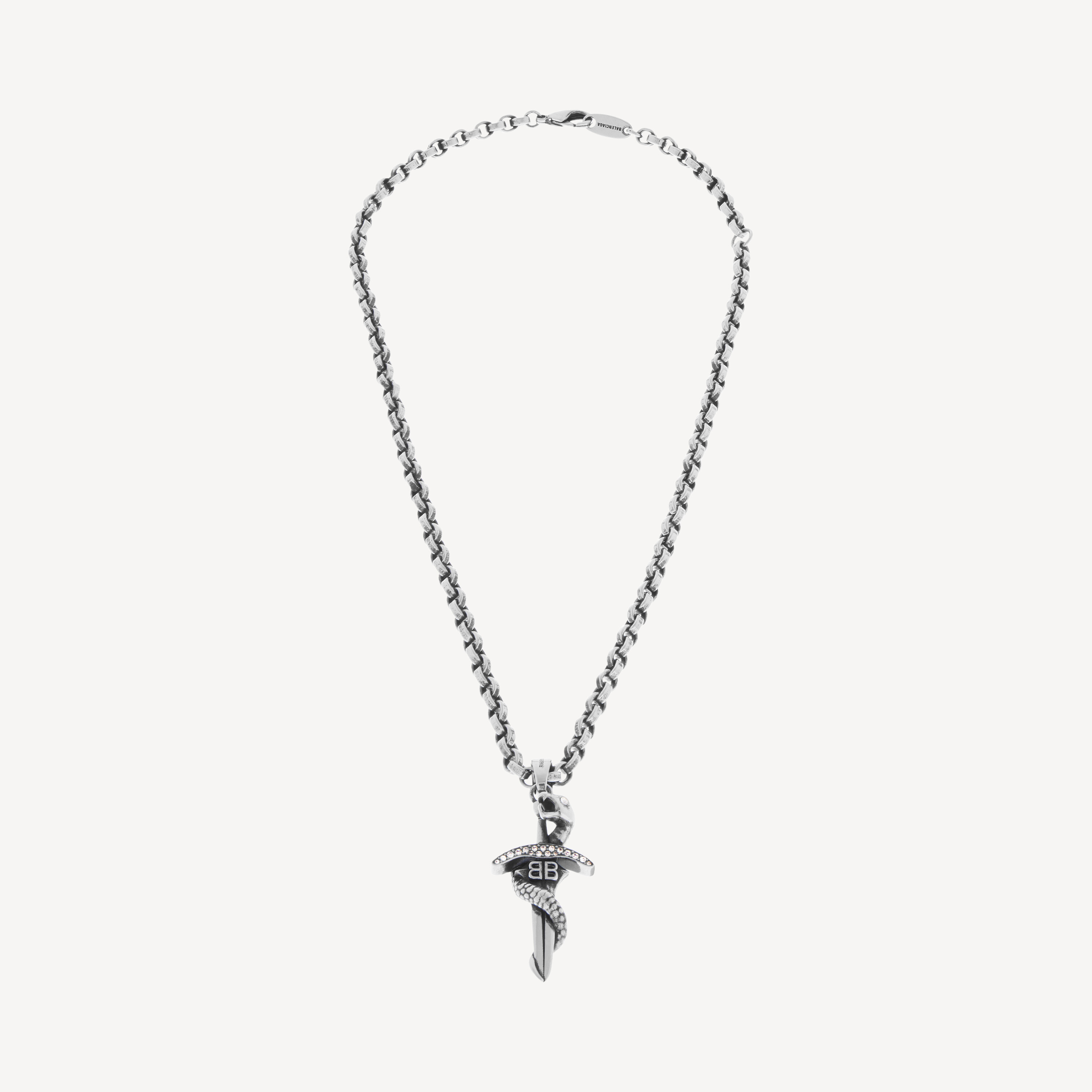 BALENCIAGA メタルチェーンネックレス BALENCIAGA バレンシアガ メタルディテールロゴ ネックレス