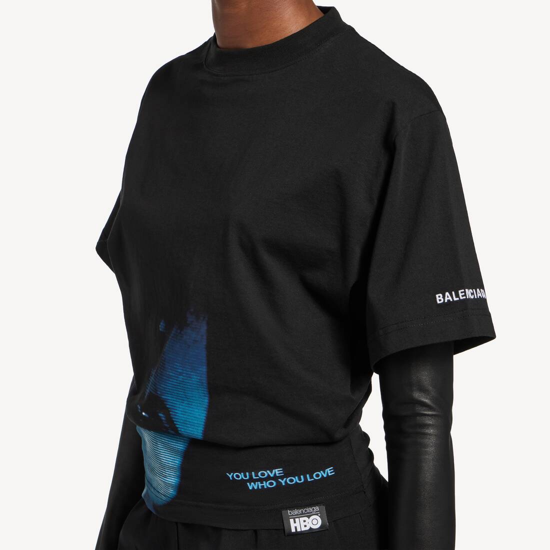Women's Lips Short Sleeve Top in Black | Balenciaga United States EN - Image 3