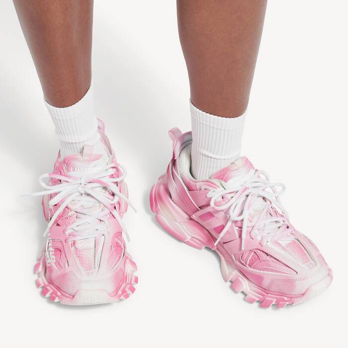 ピンク/ホワイト の ウィメンズ Track Stencil Logo スニーカー - ウィメンズ | Balenciaga 日本 JA - Image 3