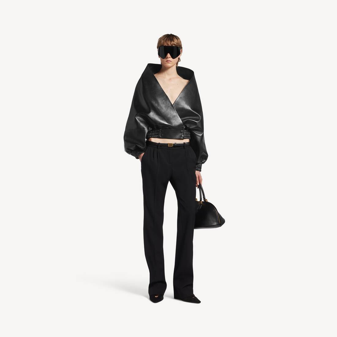 Women's Wrap Jacket in Black | Balenciaga Hungary EN - Image 2