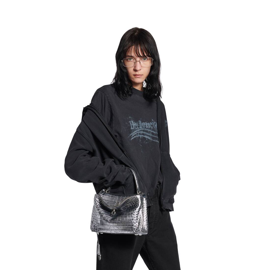 Women's Rodeo Handbag Mini in Gun Metal | Balenciaga US Women's Rodeo Handbag Mini in Gun Metal | Balenciaga US