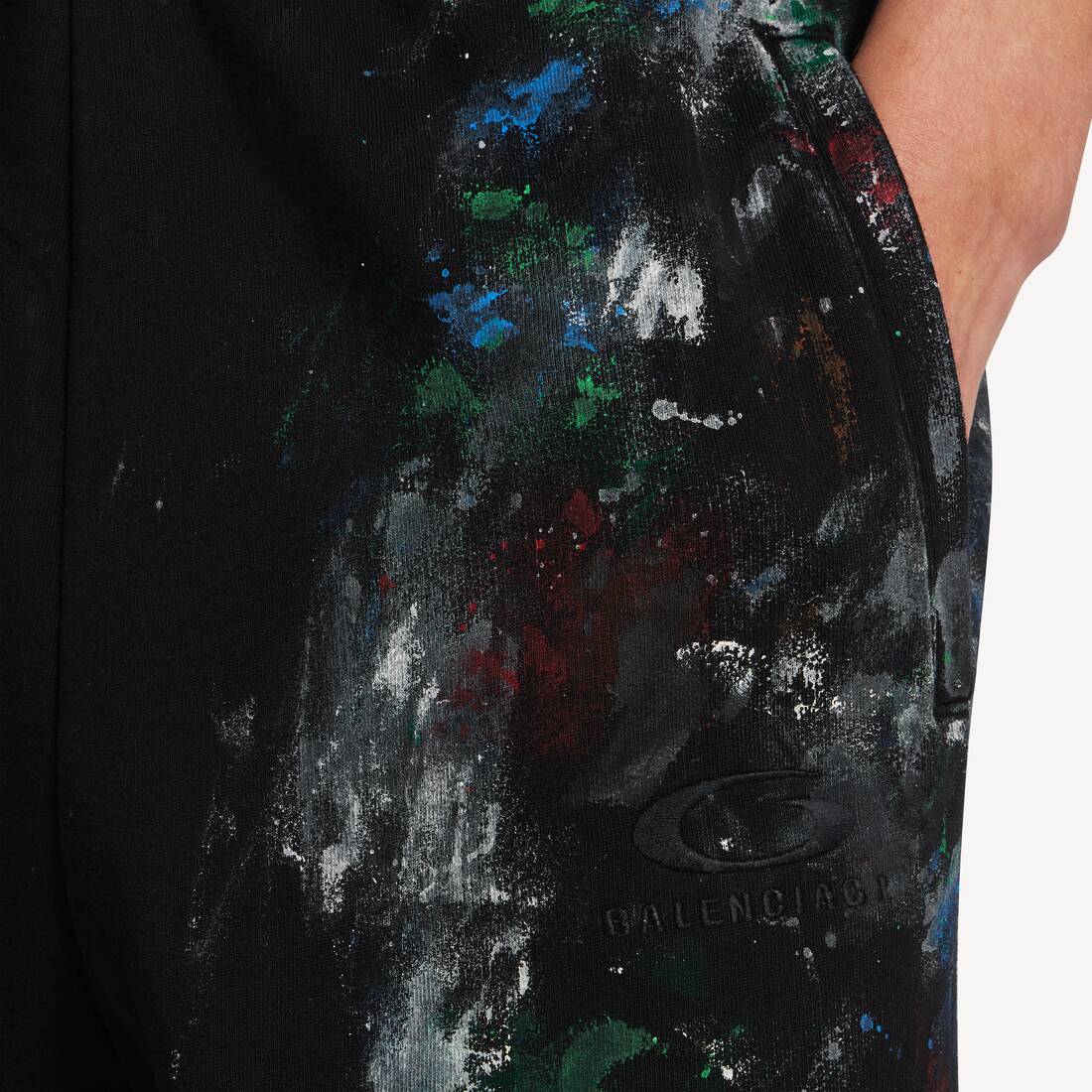 Uomo's Pantaloni Da Jogging Baggy Painter's Shirt in Nero | Balenciaga Italia IT - Image 6