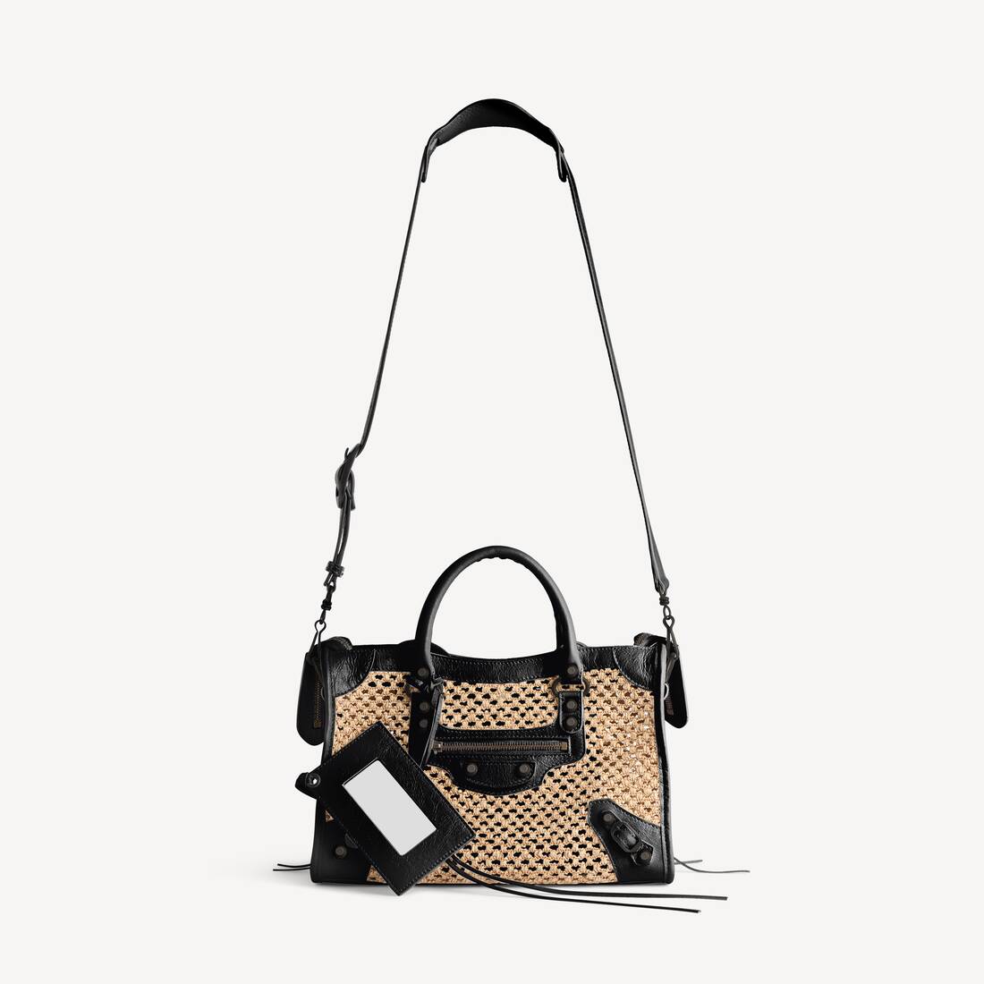 Women's Le City Bag Small in Natural/black | Balenciaga Greece EN - Image 4