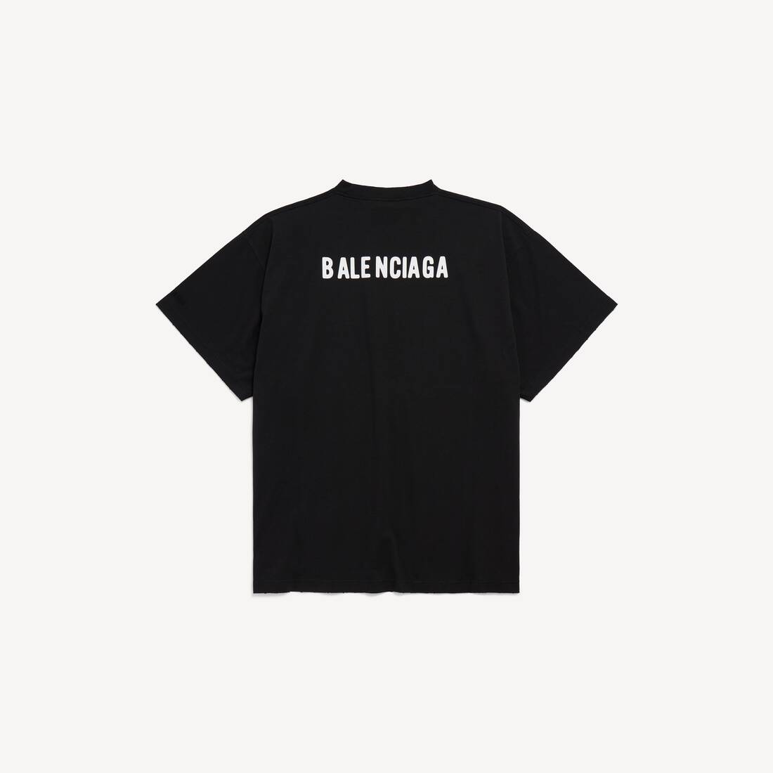 Men's Silver Slipper Oversized T-shirt in Black | Balenciaga Norway EN - Image 2