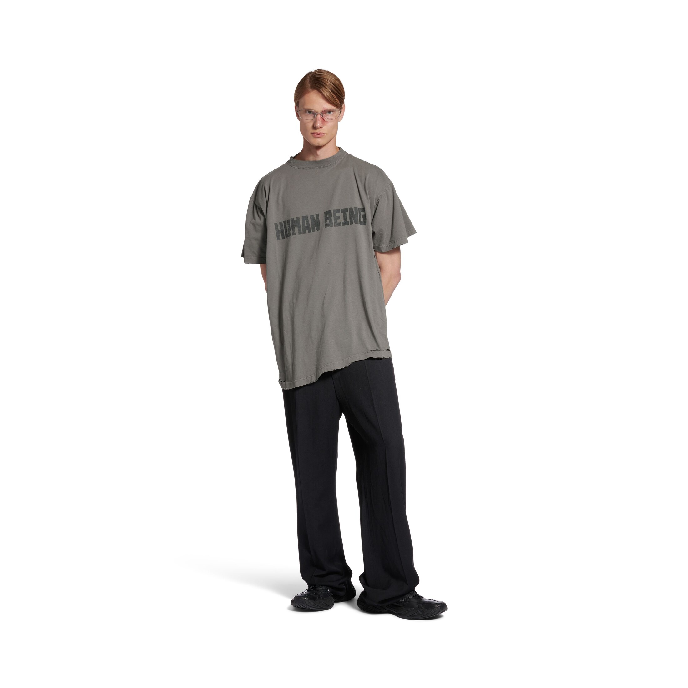 human being shifted t-shirt