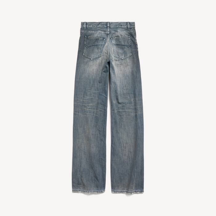 Women's Wide Leg Pants in Blue - Women | Balenciaga Netherlands EN - Image 2