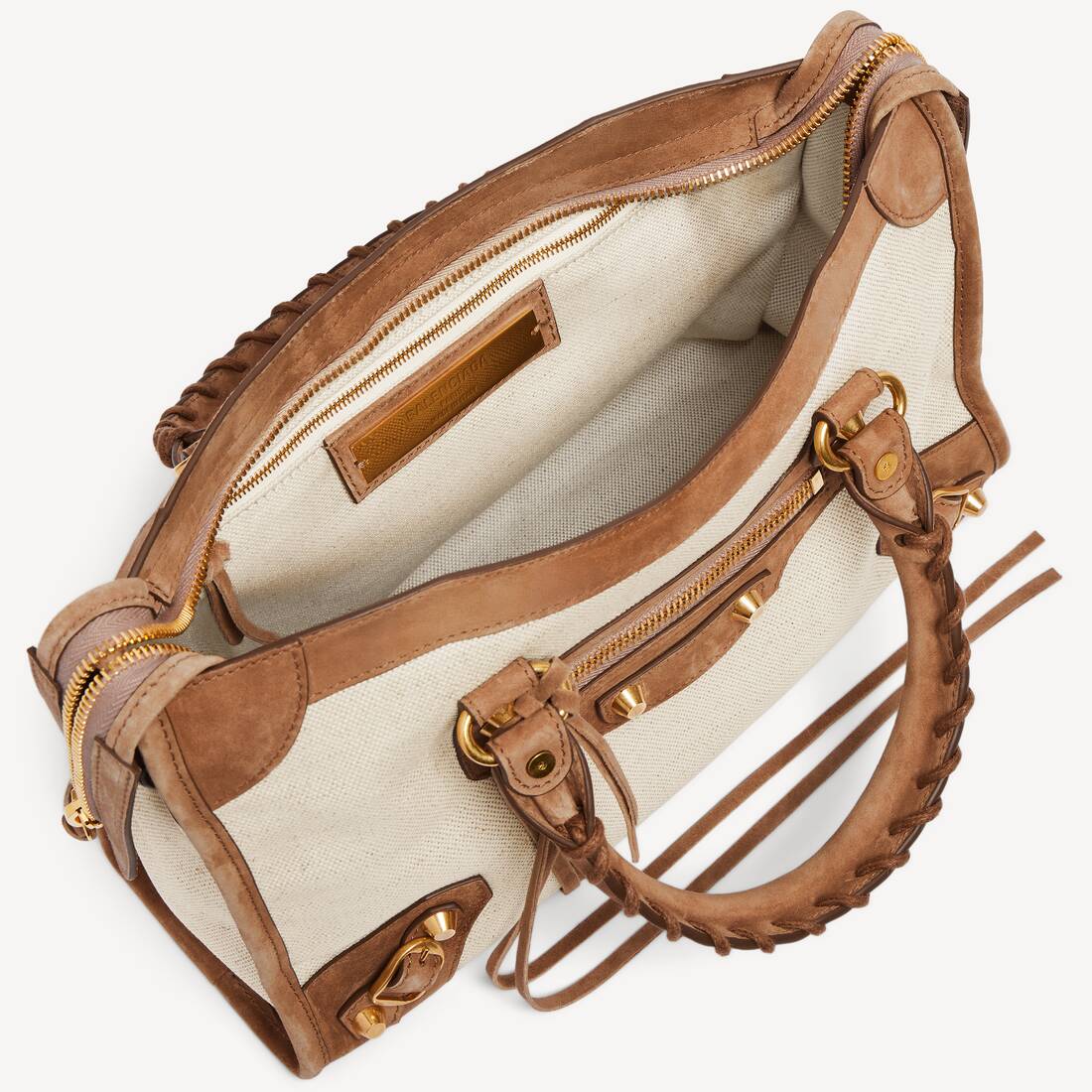 Bolso Le City Peque&ntilde;o para Mujer en Beige/c&aacute;mel | Balenciaga Espa&ntilde;a ES - Image 5