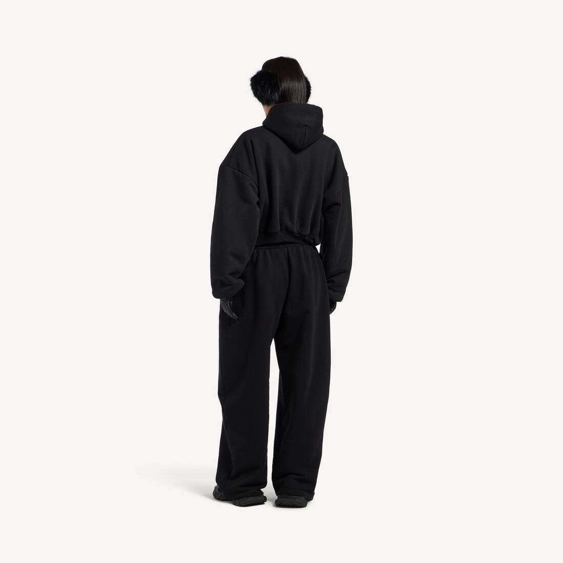 Pantaloni Da Tuta Barrel da Donna in Nero | Balenciaga Italia IT - Image 4