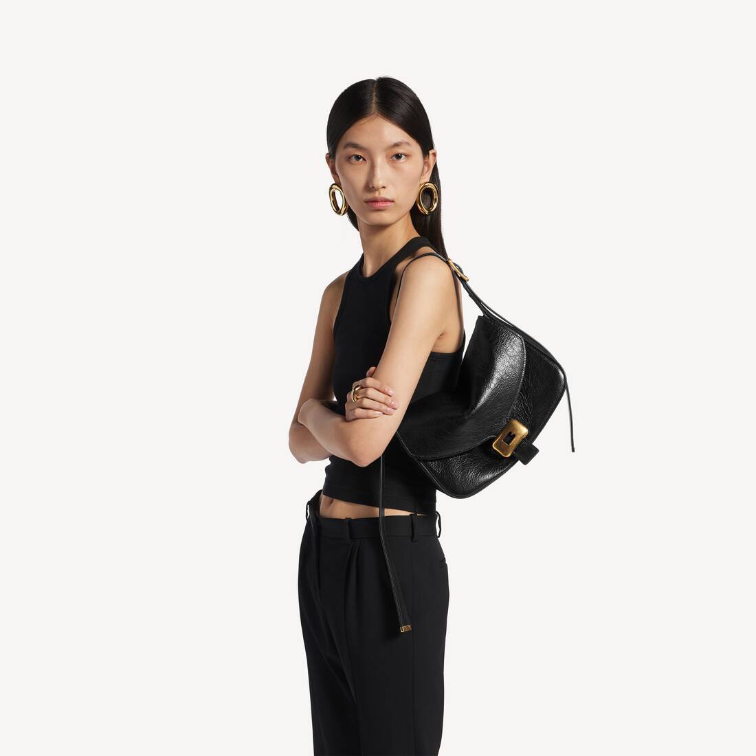 여성 클리카 숄더백 미디엄 블랙 | 발렌시아가 대한민국 KO - Image 8