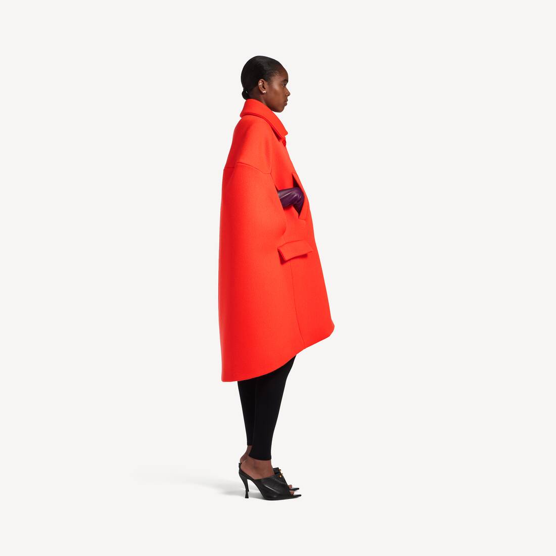 タンジェリン の ウィメンズ ケープコート | Balenciaga 日本 JA - Image 3