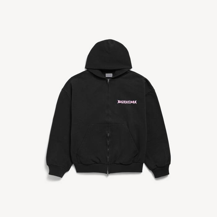 hoodie zipp&eacute; diy balenciaga back fit regular