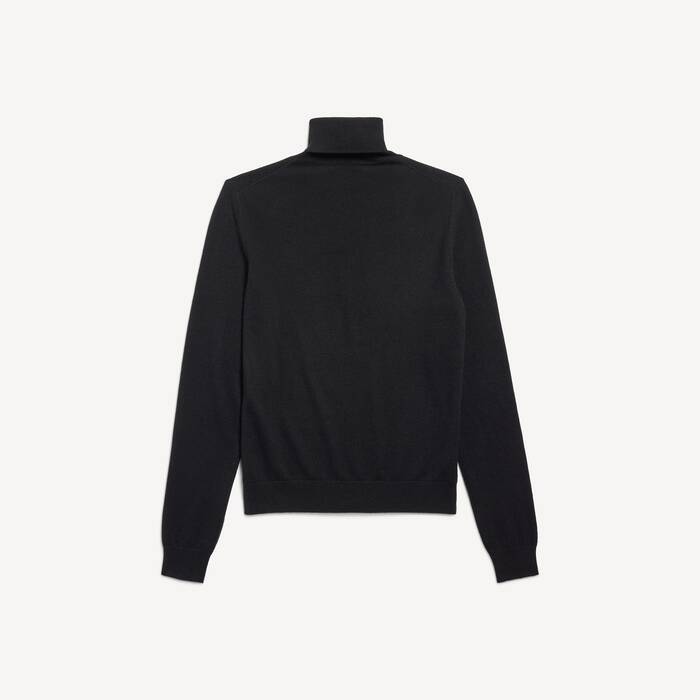 Men's Standard Turtleneck Sweater in Black - Men | Balenciaga Canada EN - Image 2
