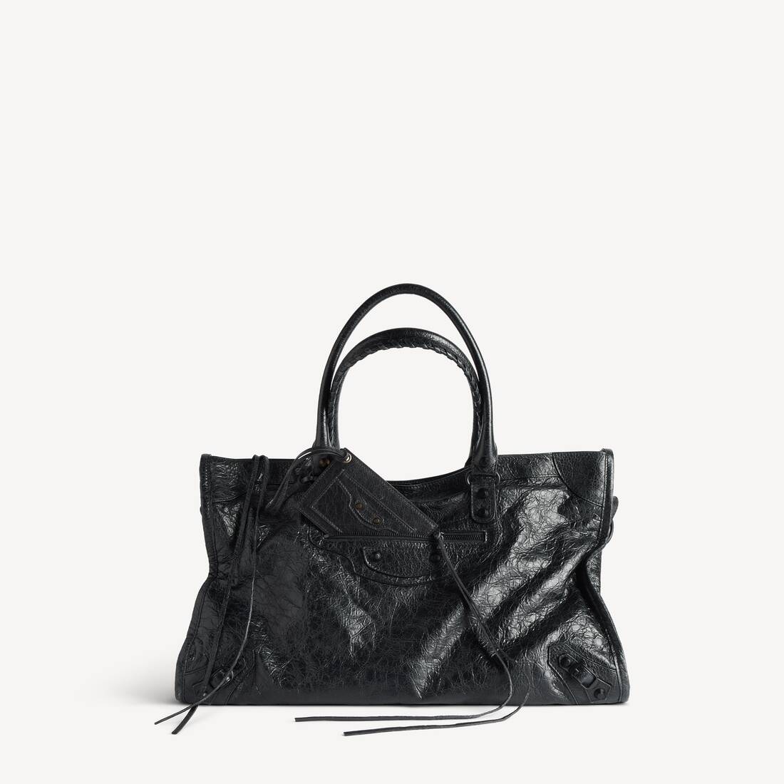 Women's Le City Charm Card Case Mirror in Black | Balenciaga Brazil EN - Image 3