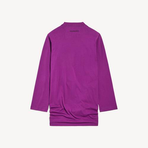t-shirt a maniche lunghe con motivo piega