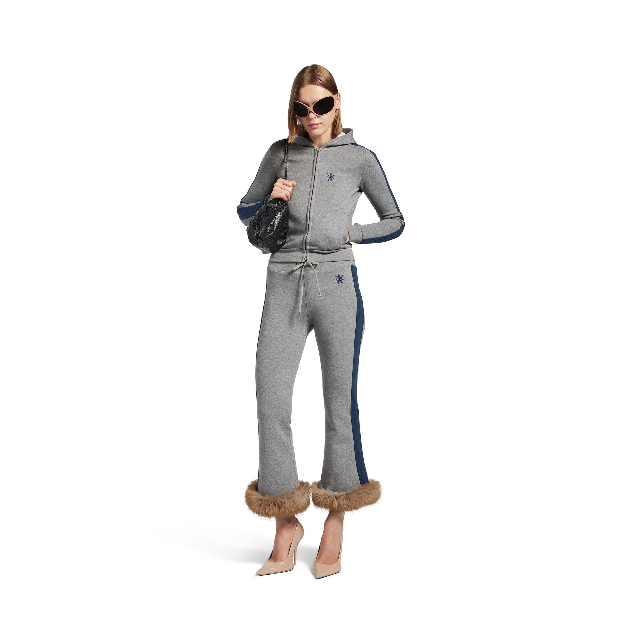 lion flared capri sweatpants