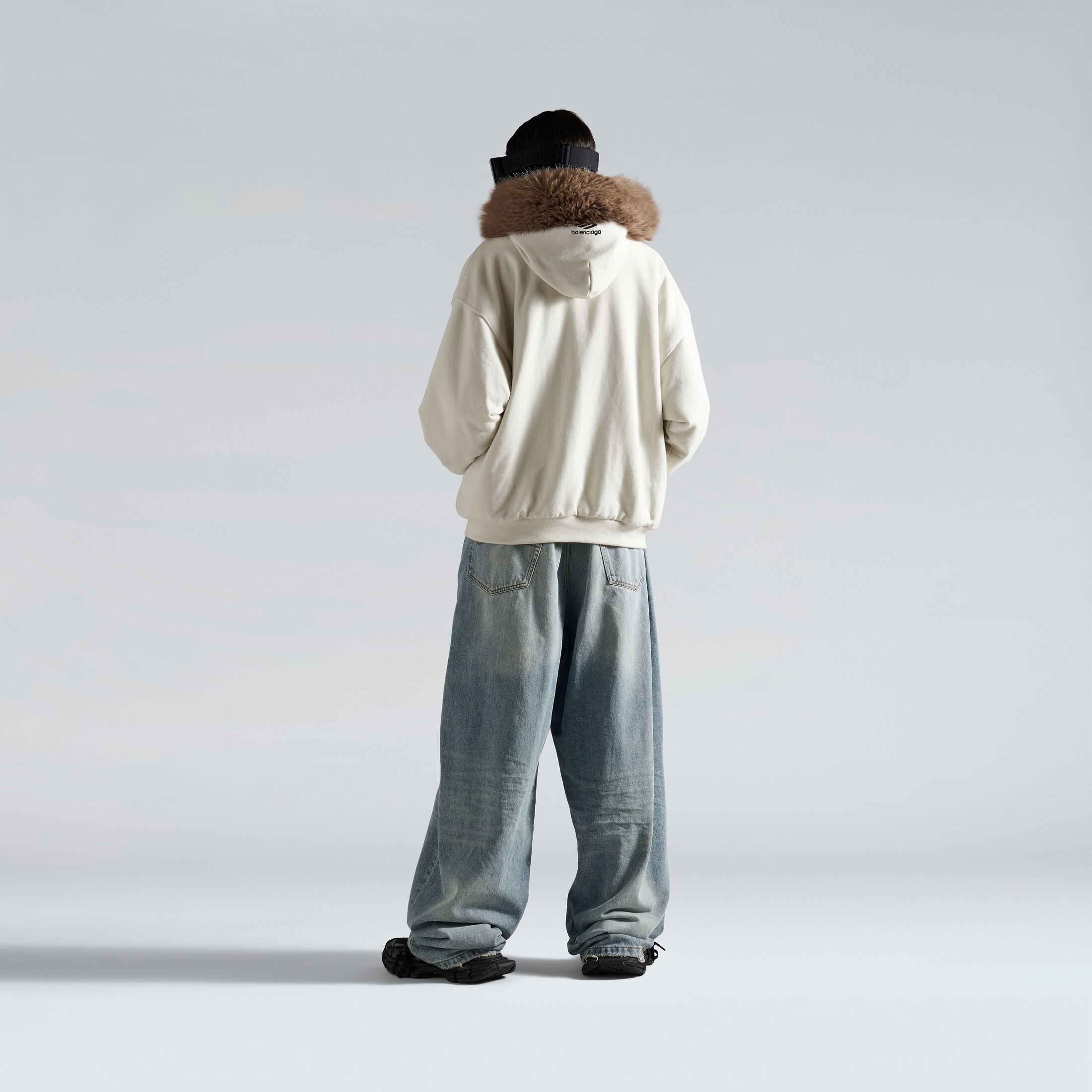 fluffy zip-up hoodie