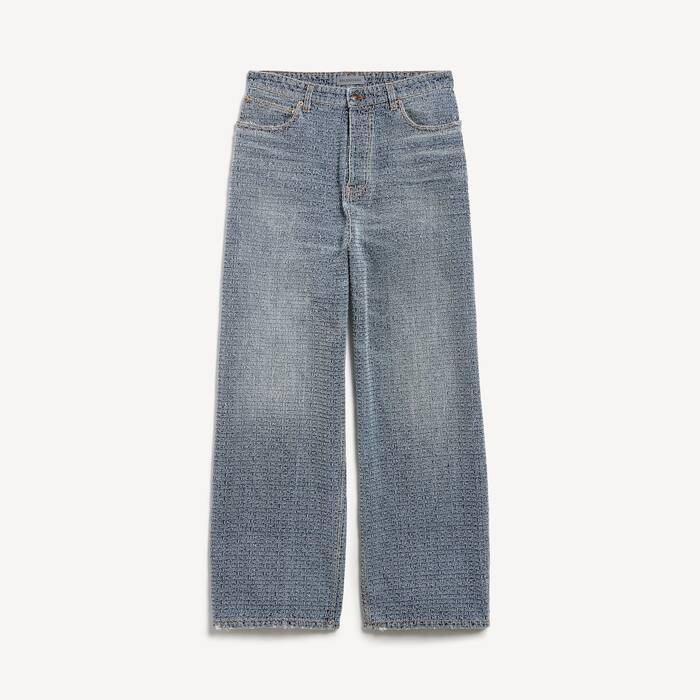 Jeans Denim Stitch Baggy da Uomo in Blu Scuro - Uomo | Balenciaga Italia IT - Image 2