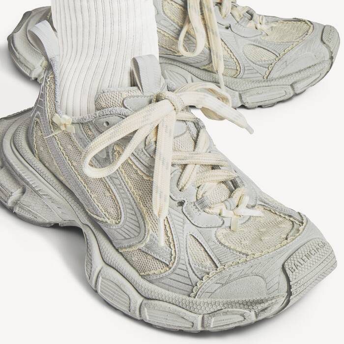 Women's 3xl Tulle Trainers in Grey/yellow - Women | Balenciaga United Kingdom EN - Image 3