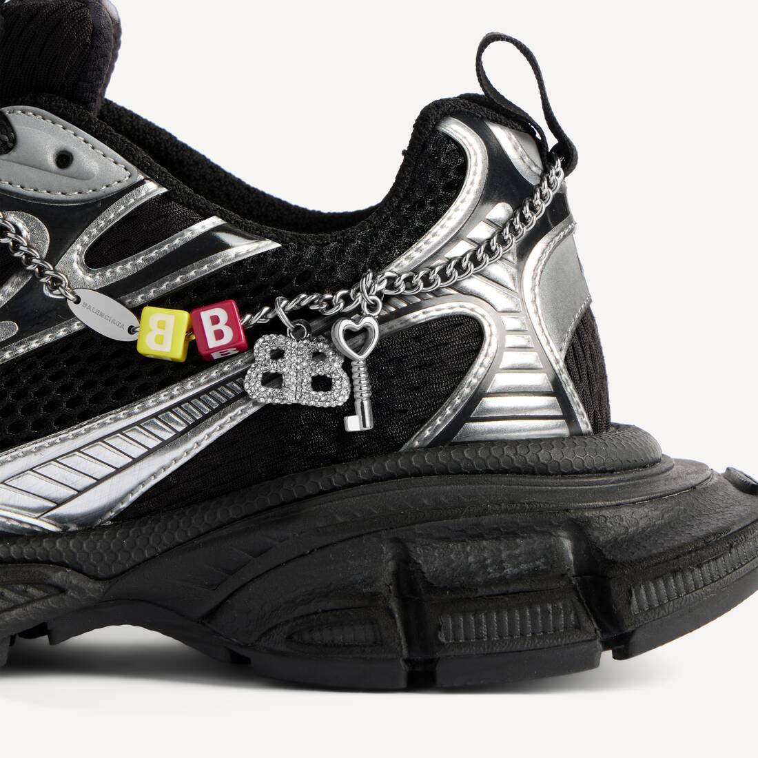 Women's 3xl Sneaker With Charms in Black/silver | Balenciaga United States EN - Image 2