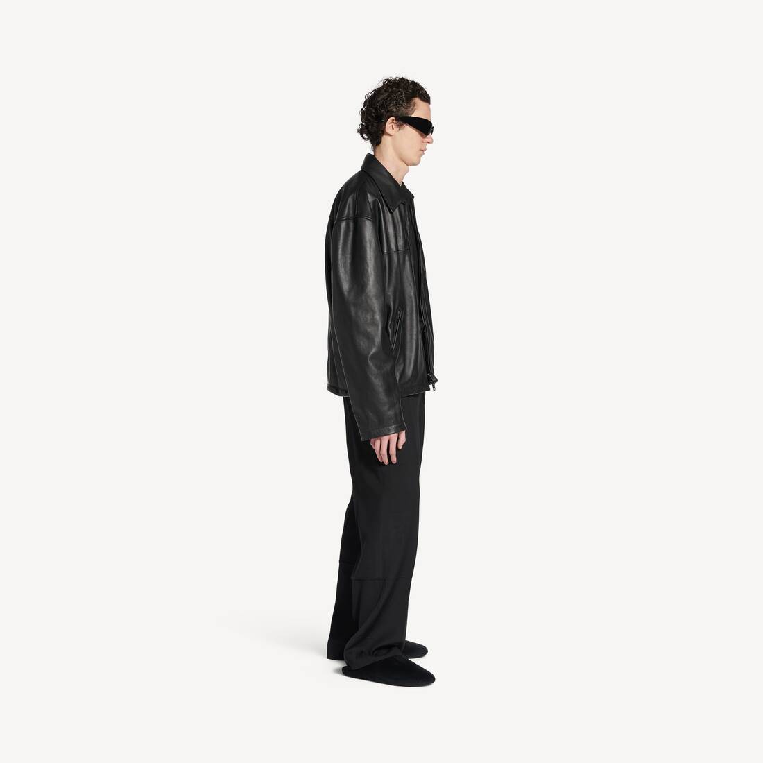 Men's Nano Bb Zip-up Jacket in Black | Balenciaga Finland EN - Image 3