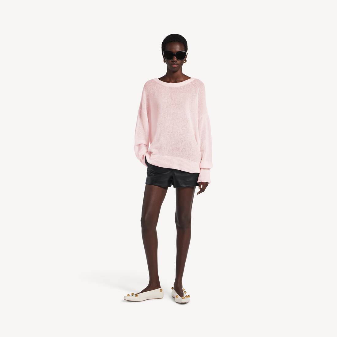 Women's Sweater in Dusty Pink | Balenciaga Sweden EN - Image 2