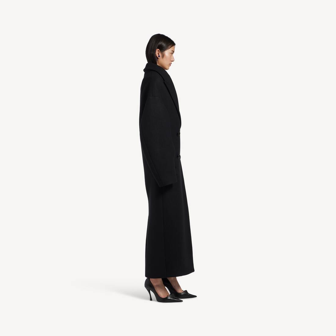 Cappotto Stola Maxi  da Donna in Nero | Balenciaga Italia IT - Image 3