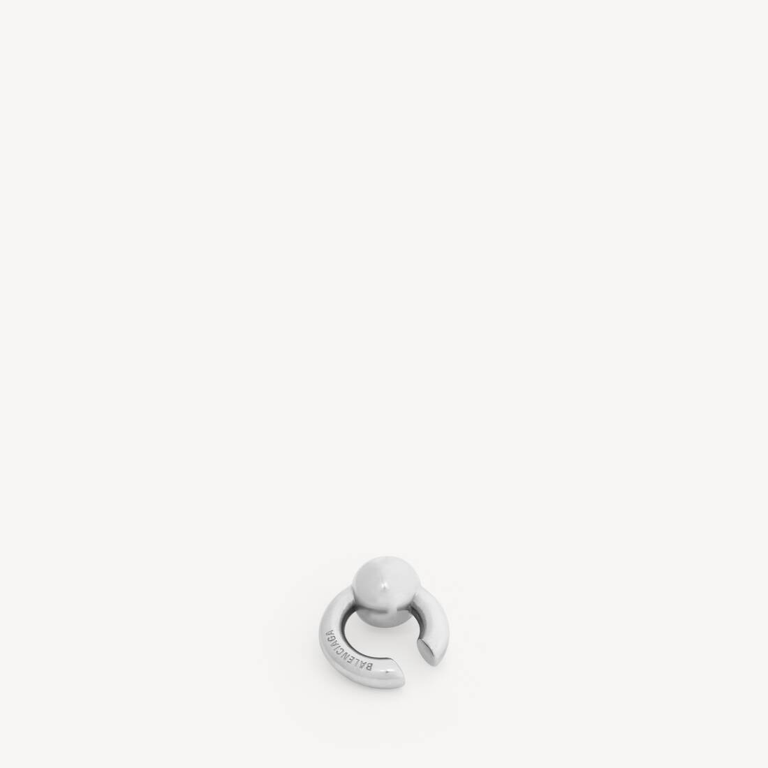 Atom Ear Cuff in Shiny Silver | Balenciaga Finland EN - Image 2