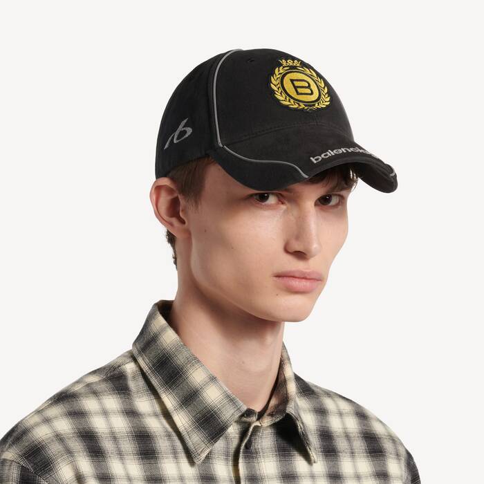 Men's Naval Crest Cap in Black - Men | Balenciaga Zimbabwe EN - Image 3