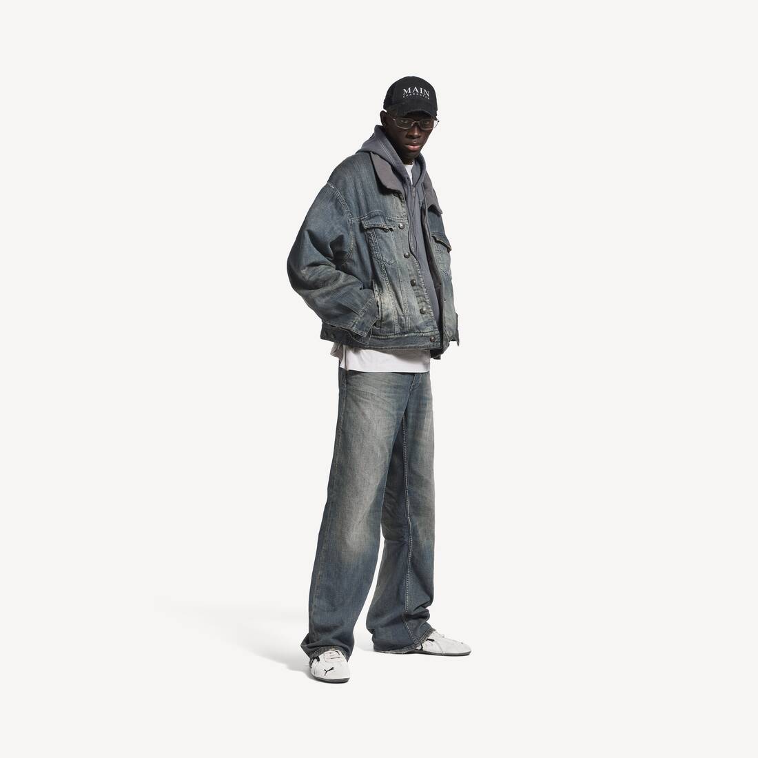 Giacca Denim Layered Foderata da Uomo in Blu Balenciaga IT