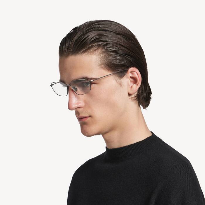 Lunettes De Soleil Editorial Oval in Argent | Balenciaga Luxembourg FR - Image 3
