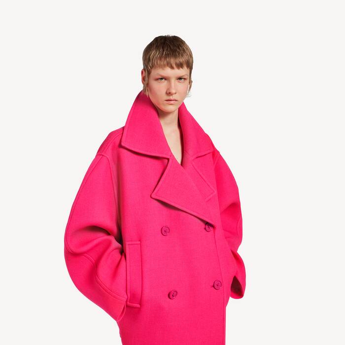 ピンク の ウィメンズ ロング Cocoon コート  - ウィメンズ | Balenciaga 日本 JA - Image 3