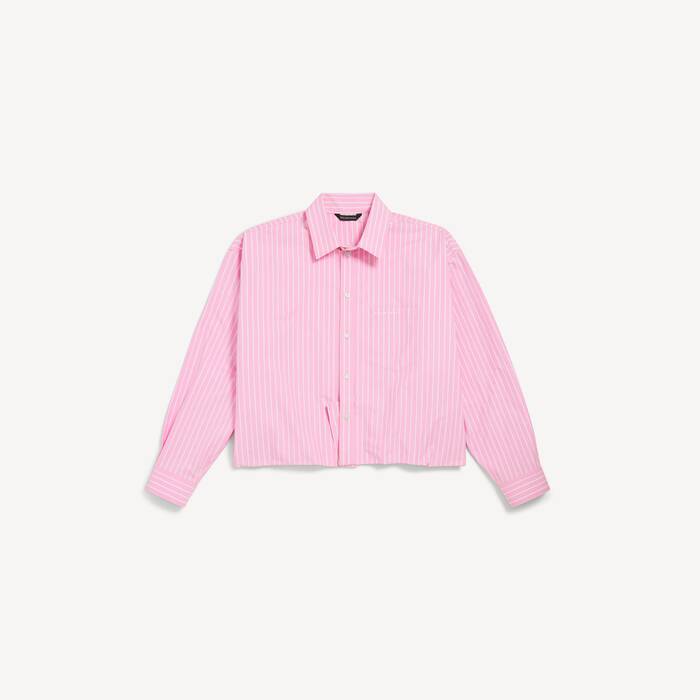 Ela's Camisa Dobrada em Rosa/branco - Ela | Balenciaga Brasil PT - Image 1