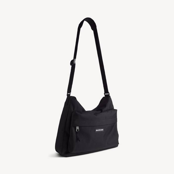 Men's Explorer Hobo Messenger Bag in Black - Men | Balenciaga Estonia EN - Image 2